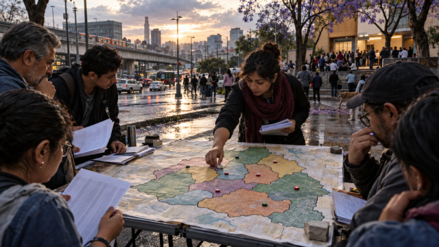 Vecinos revisan el mapa de las 16 alcaldías rumbo a las elecciones de CDMX en 2027